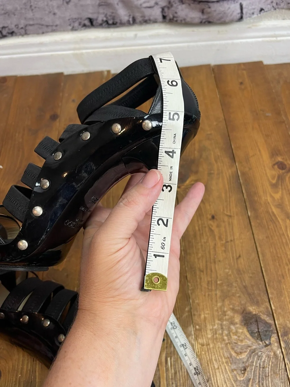 Jimmy Choo black strappy gladiator stilettos size 39.5